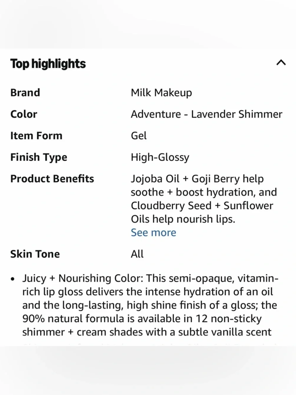 Milk ADVENTURE Odyssey Lip oil Lip Gloss
